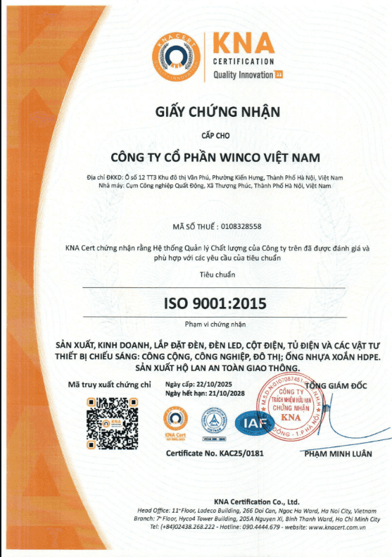 Chứng nhận ISO 9001:2015