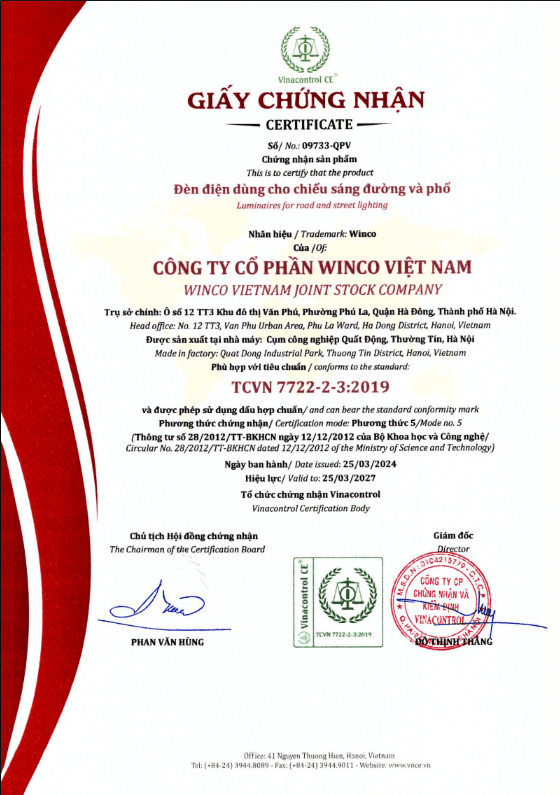 Hợp chuẩn TCVN 7722-2-3:2019