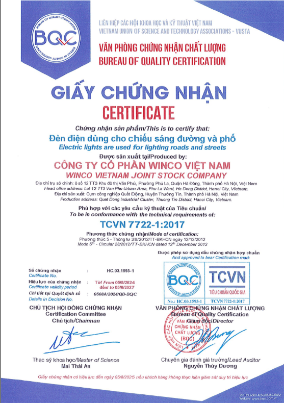 Hợp chuẩn TCVN 7722-1:2017